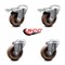 Service Caster 4 Inch High Temp Glass Filled Nylon Bolt Hole Caster Set with 2 Total Lock Brake SCC-BHTTL20S414-GFNSHT-2-S-2 - alternate 1
